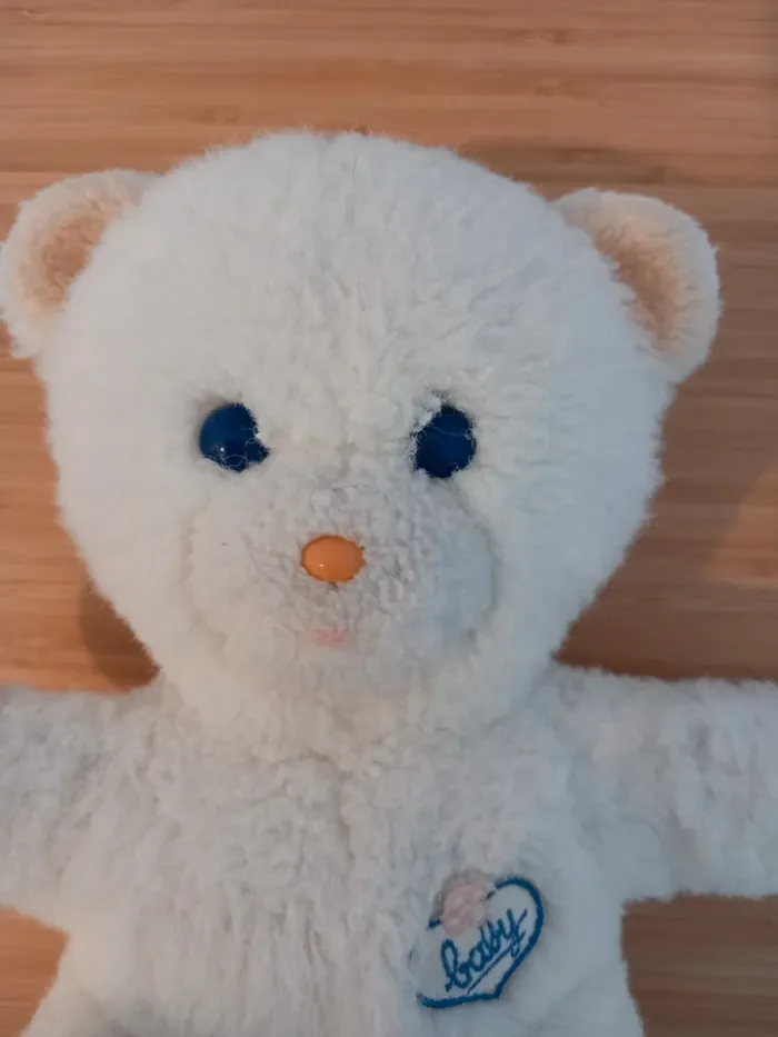 Peluche ours Boulgom baby yeux bleus 25cm - photo numéro 3