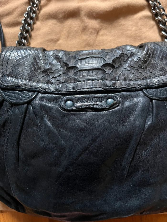 Sac Abaco cuir et python - photo numéro 3
