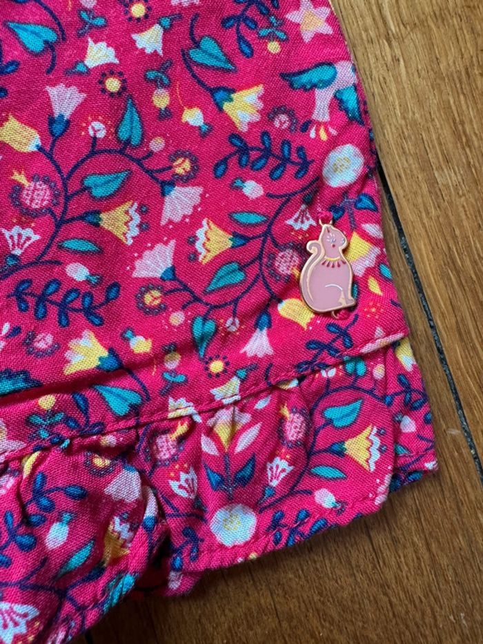Magnifique combishort sergent-major fille 3 ans très bon état fushia - photo numéro 4