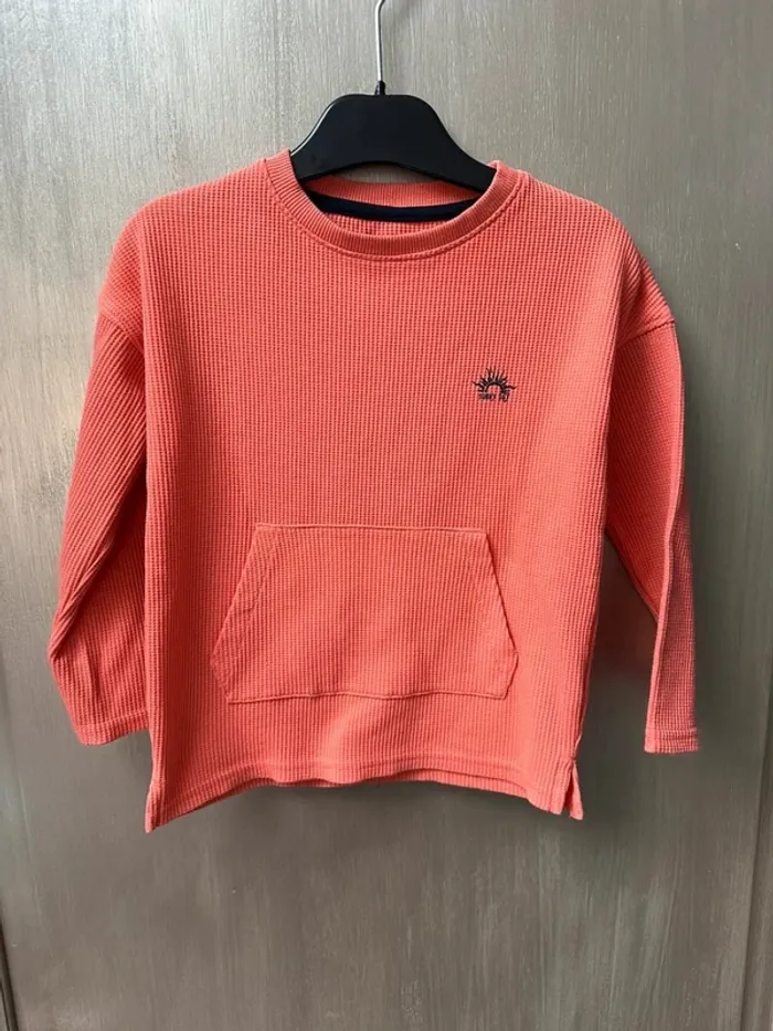 T-shirt manche longue orange kiabi 4 ans