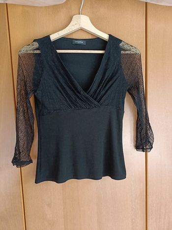 Top manche 3/4 dentelle