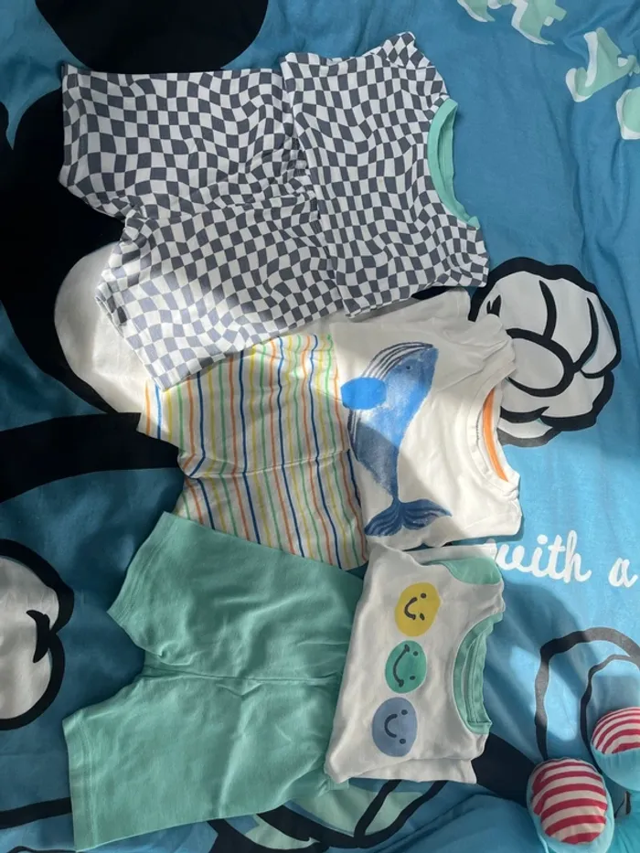 Lot de 3 pyjamas short 18/24 mois - photo numéro 2