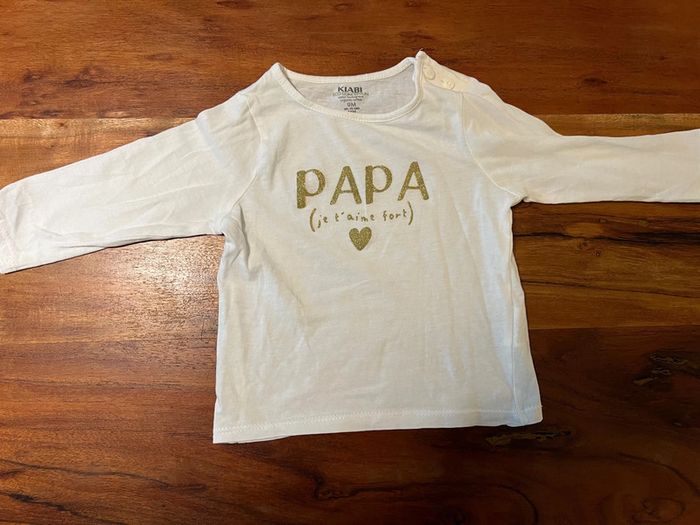TEE shirt manche longue fille 9 mois kiabi - photo numéro 2