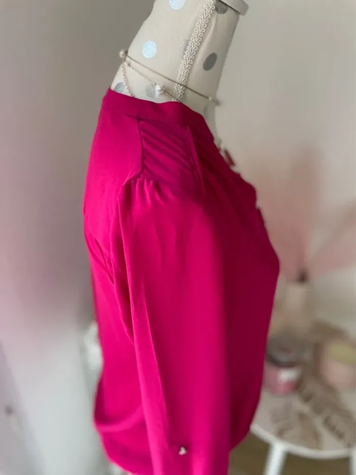 Blouse manches longues fuchsia, 36 neuf - photo numéro 5
