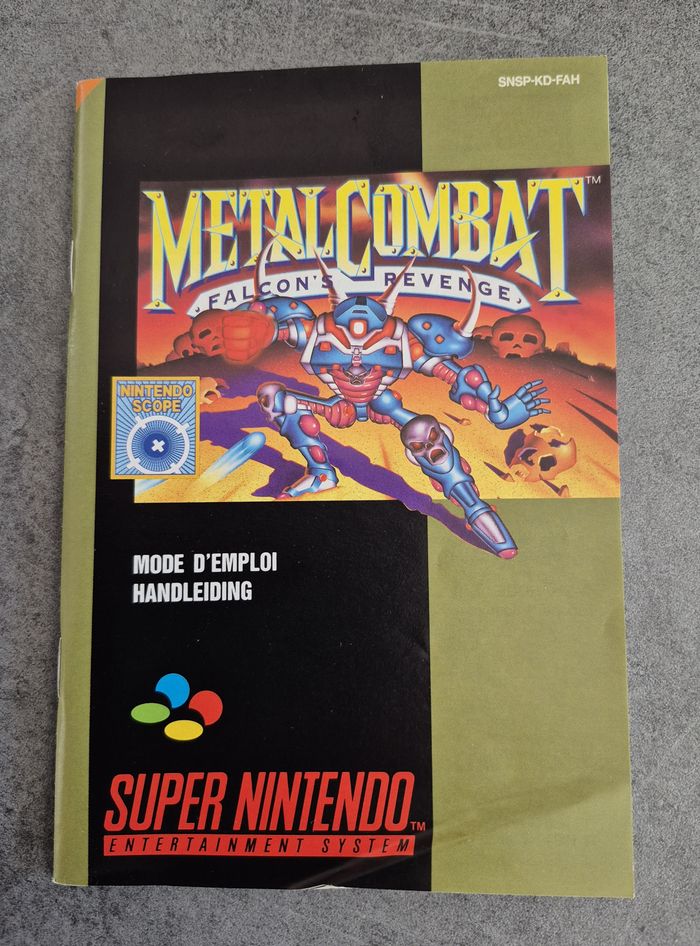 Jeu Metal Combat Falcons Revenge Super Nintendo Snes Pal Fah - Complet - Excellent - photo numéro 10