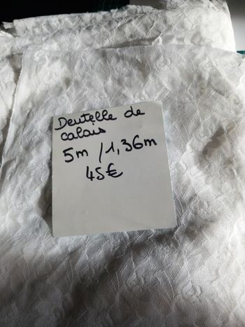 grand coupon de dentelle de calais