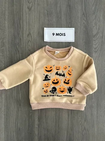 Pull Halloween 6 - 9 mois crème