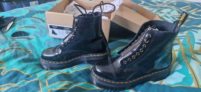 Dr Martens Boots platefome cuir vernis