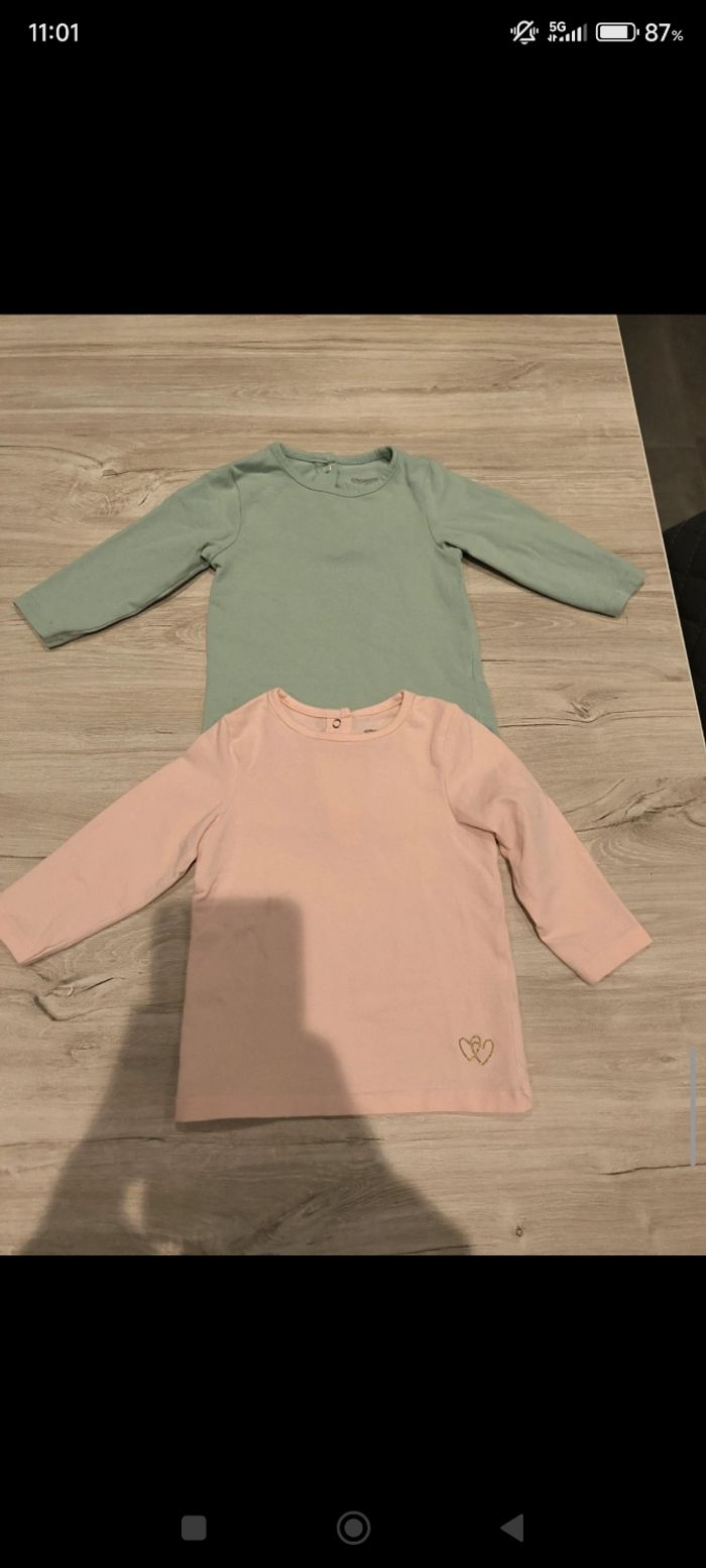 Tee shirt manches longues taille 9 mois