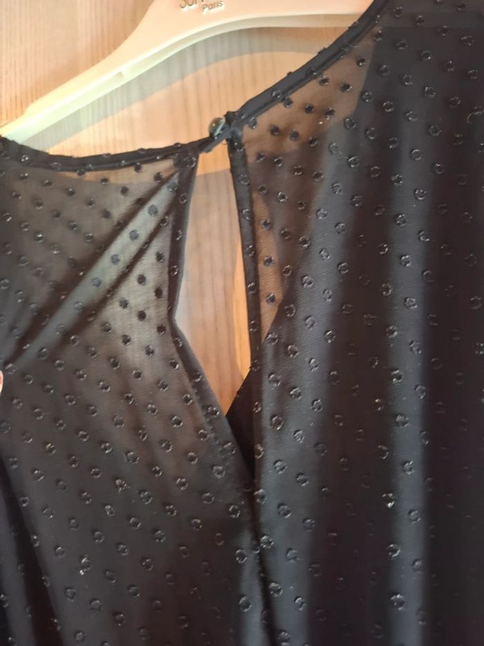 Robe noir short transparent avec doublure - photo numéro 3