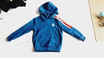 Vêtement garçon pull à capuche bleu Le coq sportif 6 ans