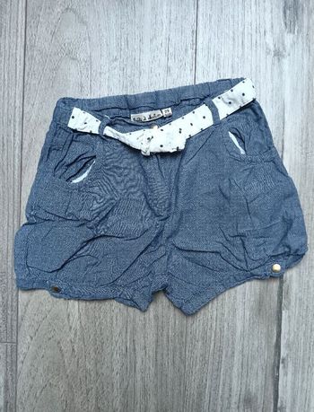 Short avec ceinture foulard 2 ans