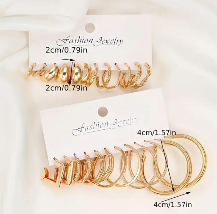 Lot 12 paires de boucles d'oreilles femme neuf - photo numéro 2