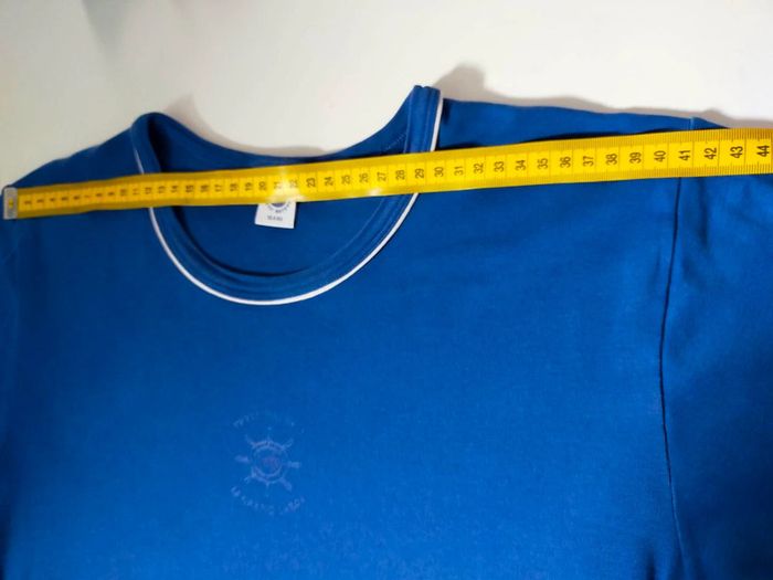 T-shirt bleu logo Petit Bateau – Taille 18 ans - photo numéro 5