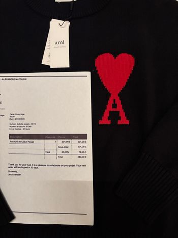 Pull Ami Paris Noir - Taille M