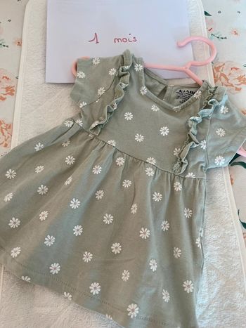 Robe vert clair 1 mois kiabi