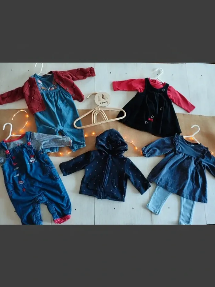 Lot vêtements filles 6 mois hiver