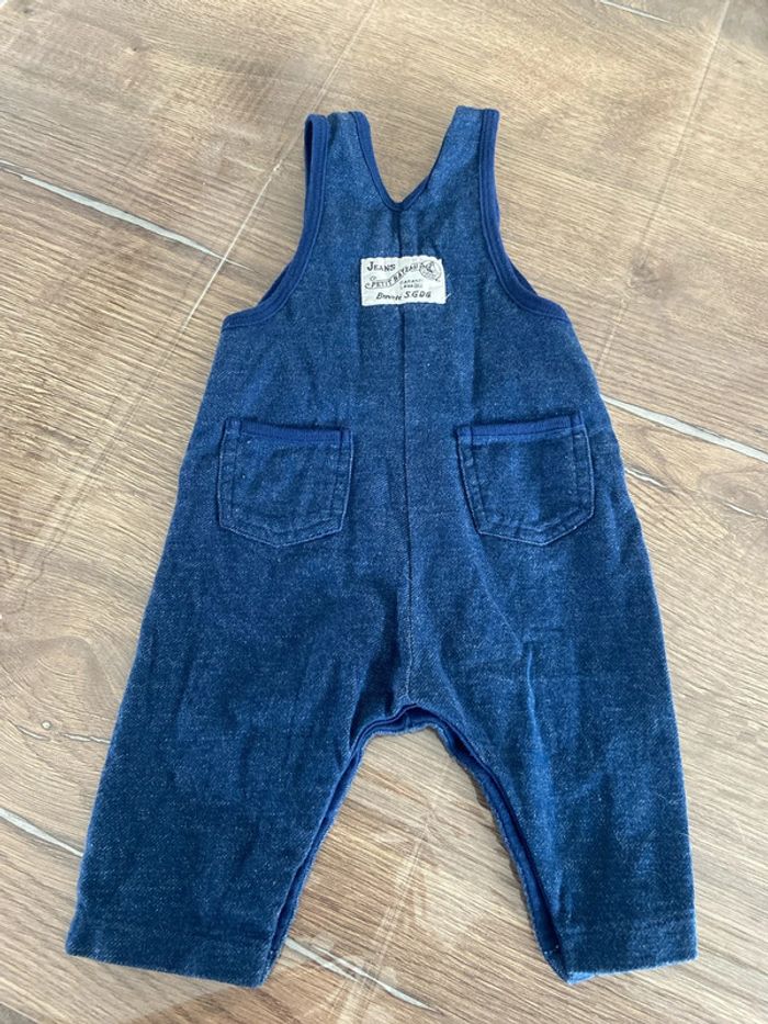Salopette + body  jean petit bateau 3 mois - photo numéro 2