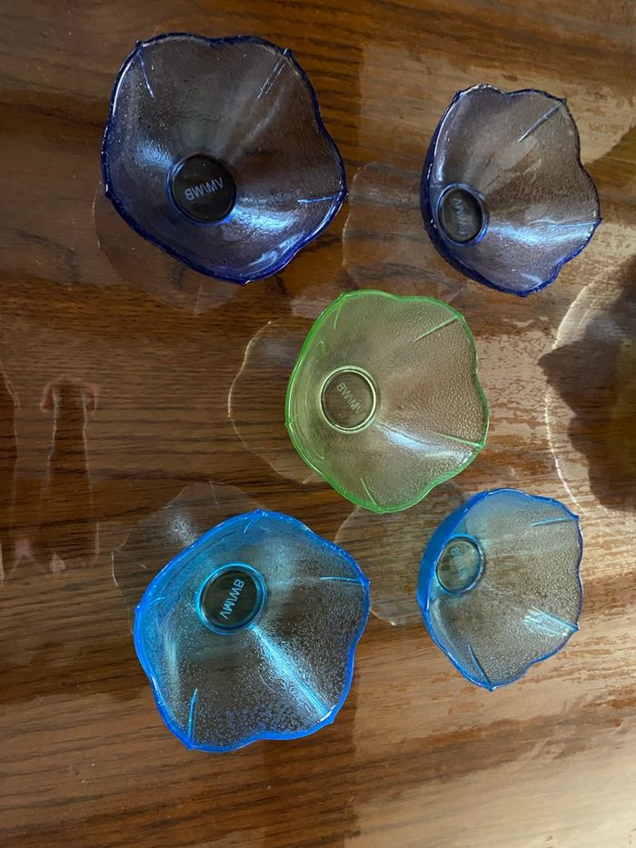 set 5 coupes/coupelles/bols à snack, vintage français 1980-1990, - photo numéro 5