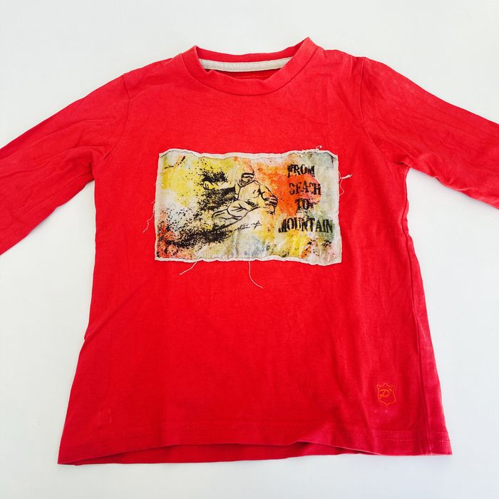 T-shirt ML rouge garçon T. 4 ans