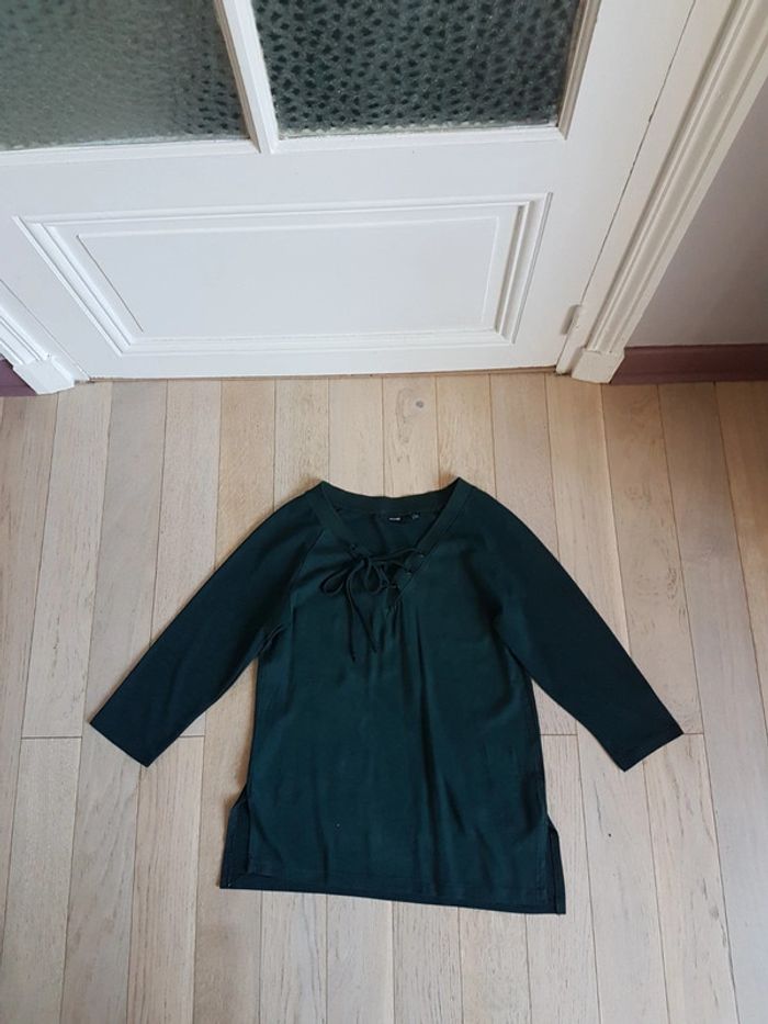 Haut manche 3/4 vert taille S KIABI - photo numéro 3