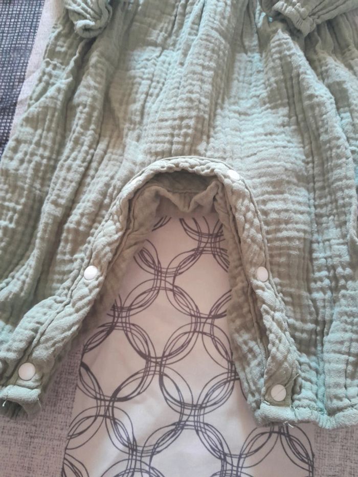 Salopette pantalon sans manche fille 3/6mois - photo numéro 3