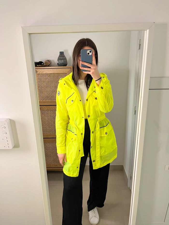 Imperméable long à capuche jaune Jott