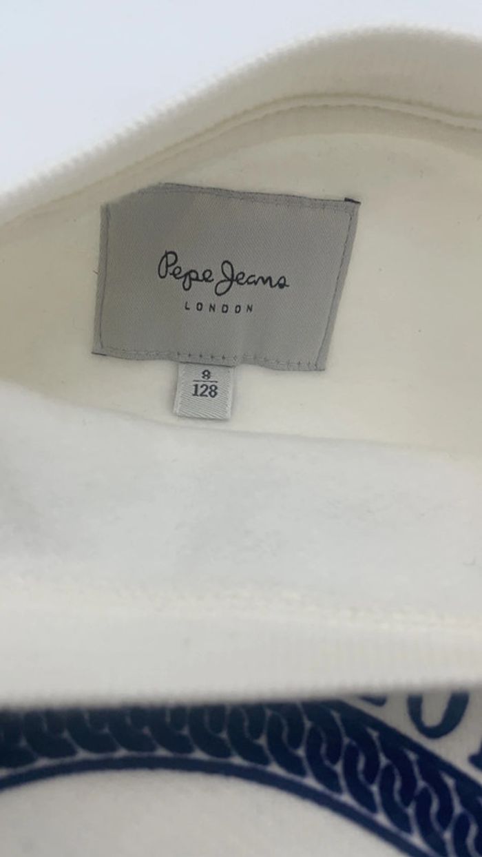 Sweat shirt Pepe jeans ecru - 8 ans - photo numéro 3