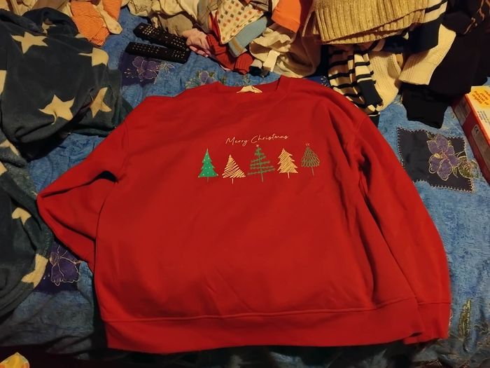 Sweat rouge Noël taille XL