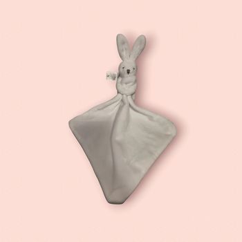 Doudou lapin mouchoir blanc Jacadi