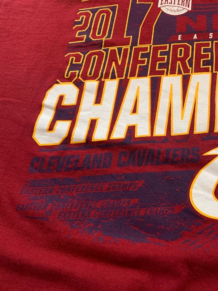 Tee shirt printed unisexe Cleveland cavaliers NBA champion conférence 2017 - photo numéro 3