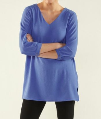 Tunique col V bleu lavande taille 52 Blancheporte