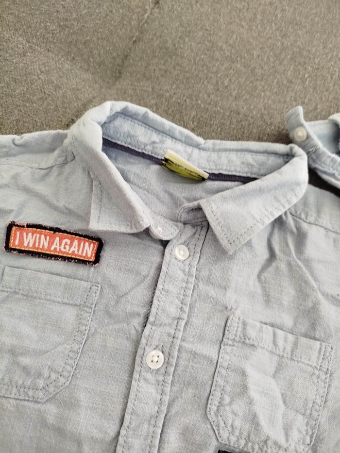 Chemise bleue jean. manches longues. Taille  23 mois. Tape à l'oeil. Très bon état - photo numéro 2