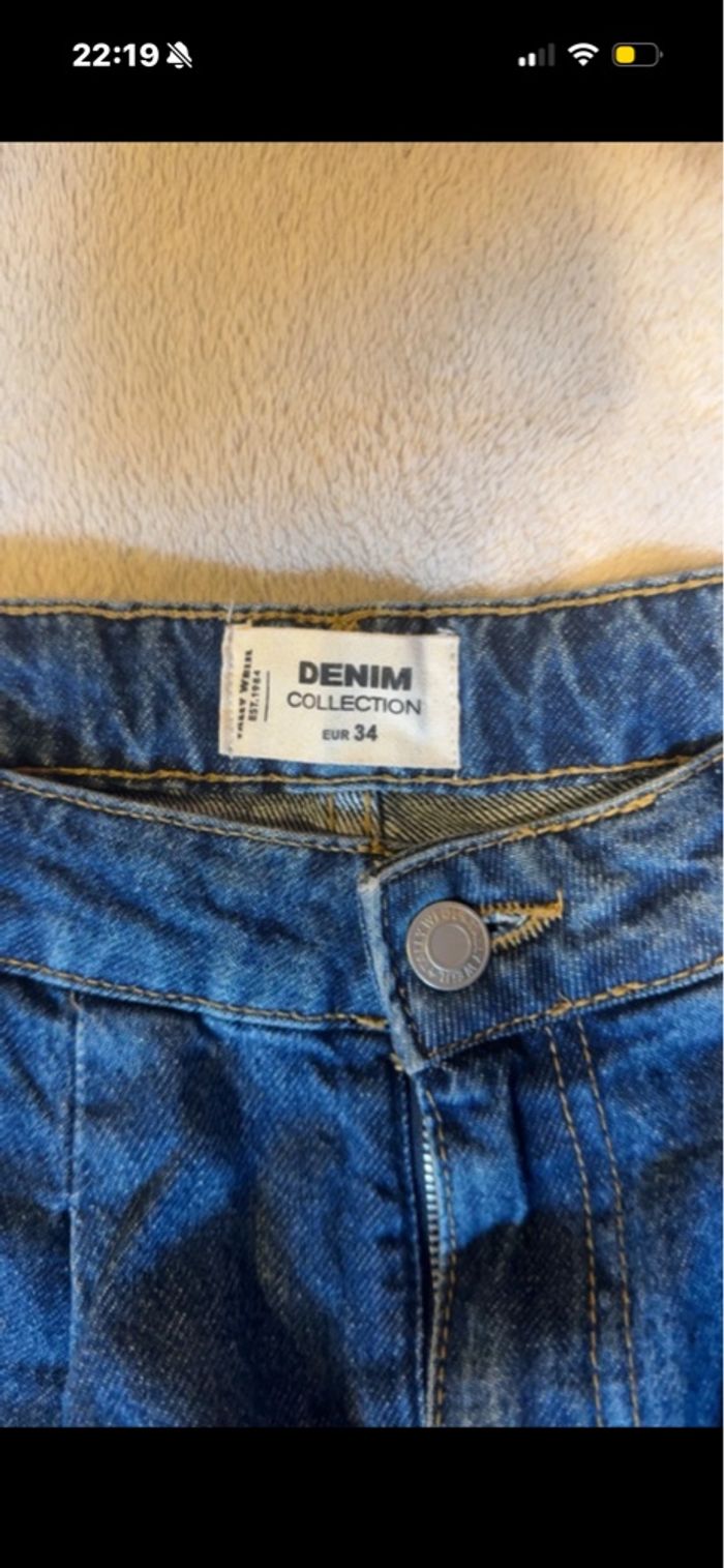 Jean bleu taille haute - photo numéro 2