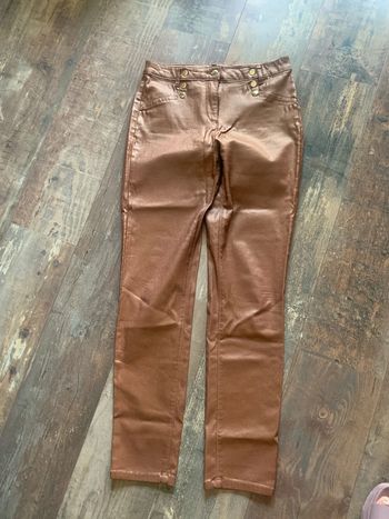 Pantalon caramel brillant