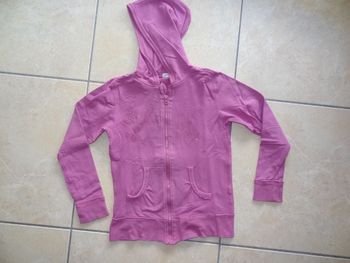sweat à capuche rose T 11-12 ans