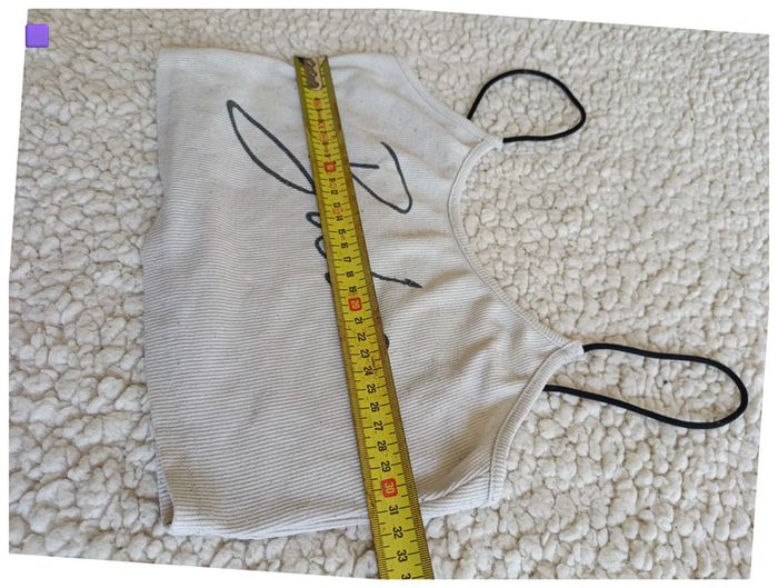 Crop top blanc "Babe" cute mignon – Taille estimée XS/S - photo numéro 5