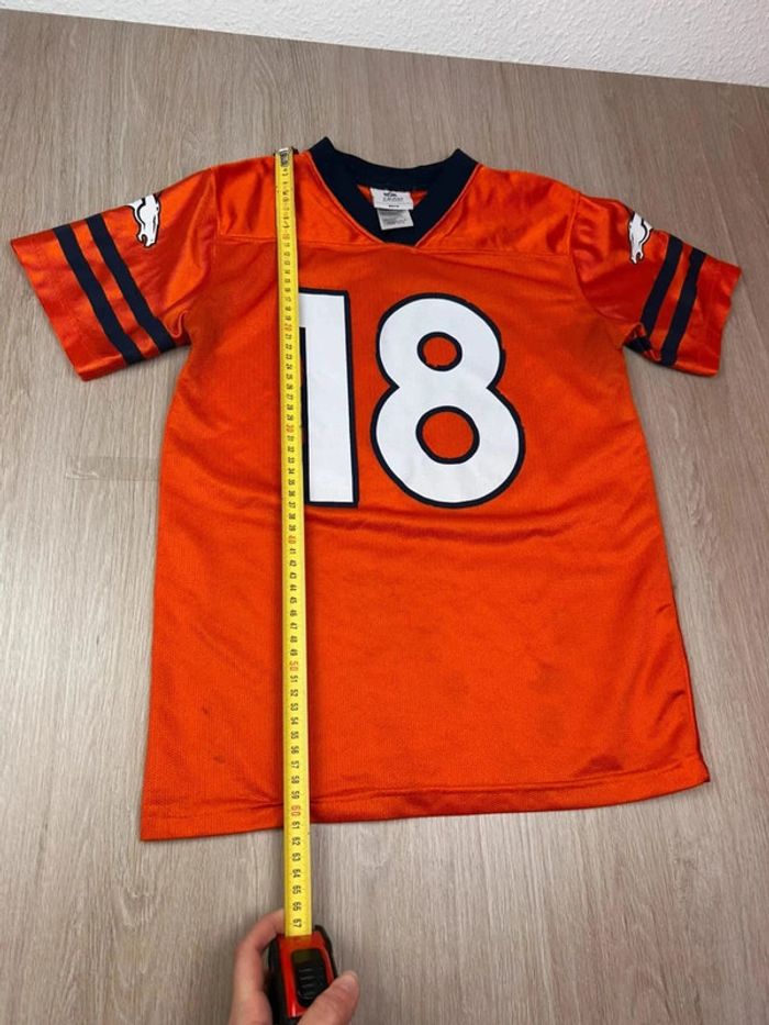 Maillot NFL Denver Broncos Peyton Manning #18 Orange Vintage Y2K - Taille Enfant L (10-12) - photo numéro 9