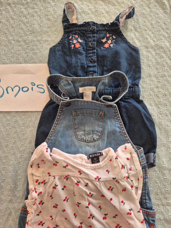 Lot Barboteuses + Robes 3mois - photo numéro 5