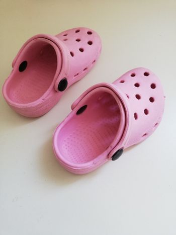 Chaussures sabots bébé, rose, 20, en très bon état