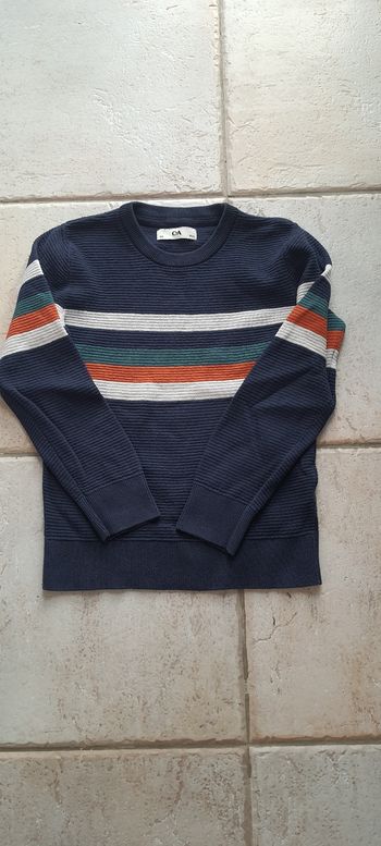 Pull rayé 8 ans