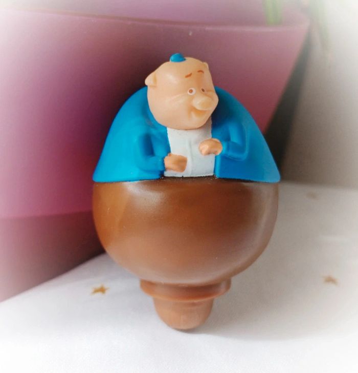 Disney McDo happy McDonald's Macdonald toupie cochon pig 2005 chicken little 2005 spiner