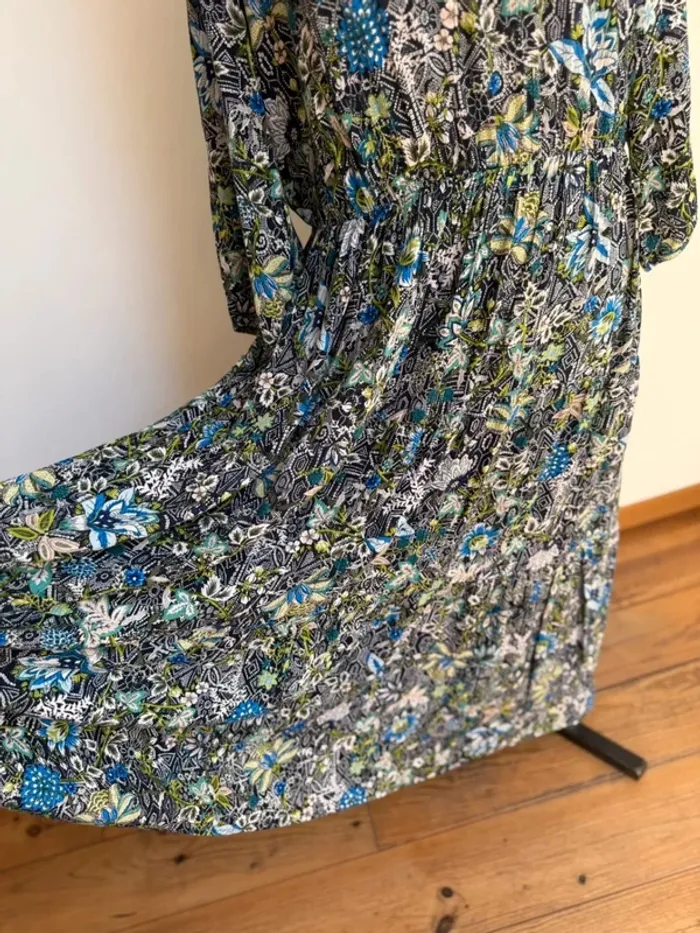 Superbe robe longue fleurie fluide en viscose neuve Bel & Bo 🌸44 - photo numéro 3