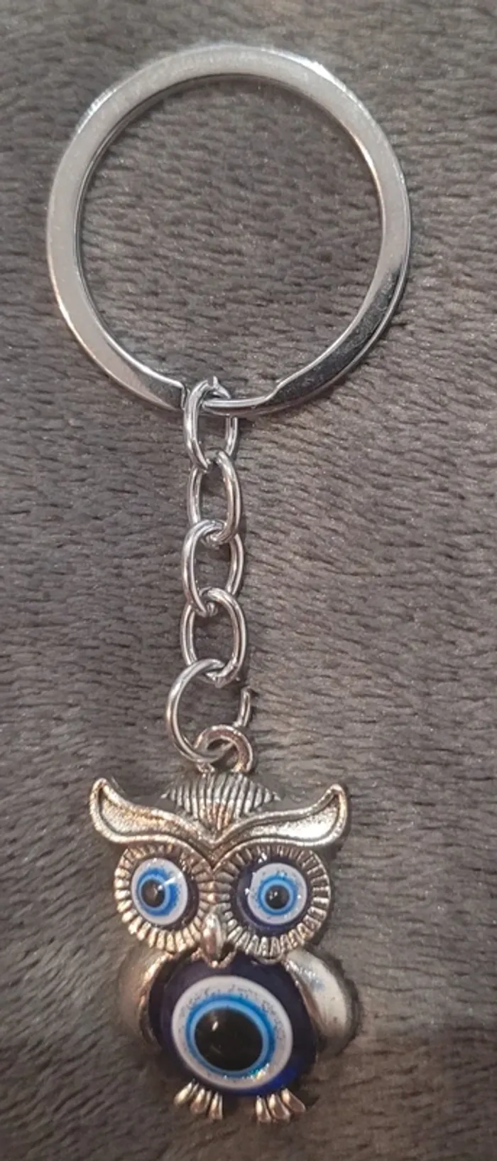 Porte-clés hibou porte-bonheur oeil protecteur - photo numéro 5