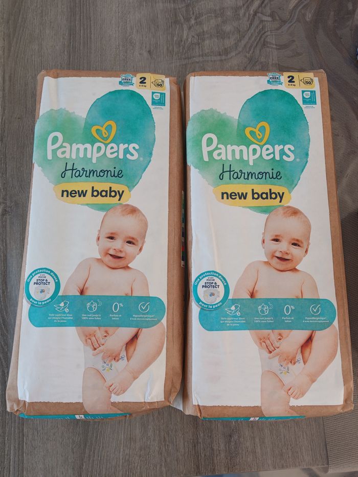 100 couches Pampers harmonies New baby neuf