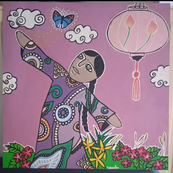 Peinture acrylique sur toile 50x50