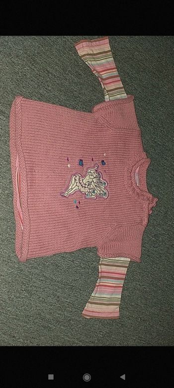 Pull manche courte avec tee shirt manche longue