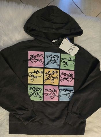 Neuf (non porté)🏷🩷🩷😍🤩SUPERBE  sweat molleton 10  ans fille (la Panthère rose ) 🩷🩷🩷
