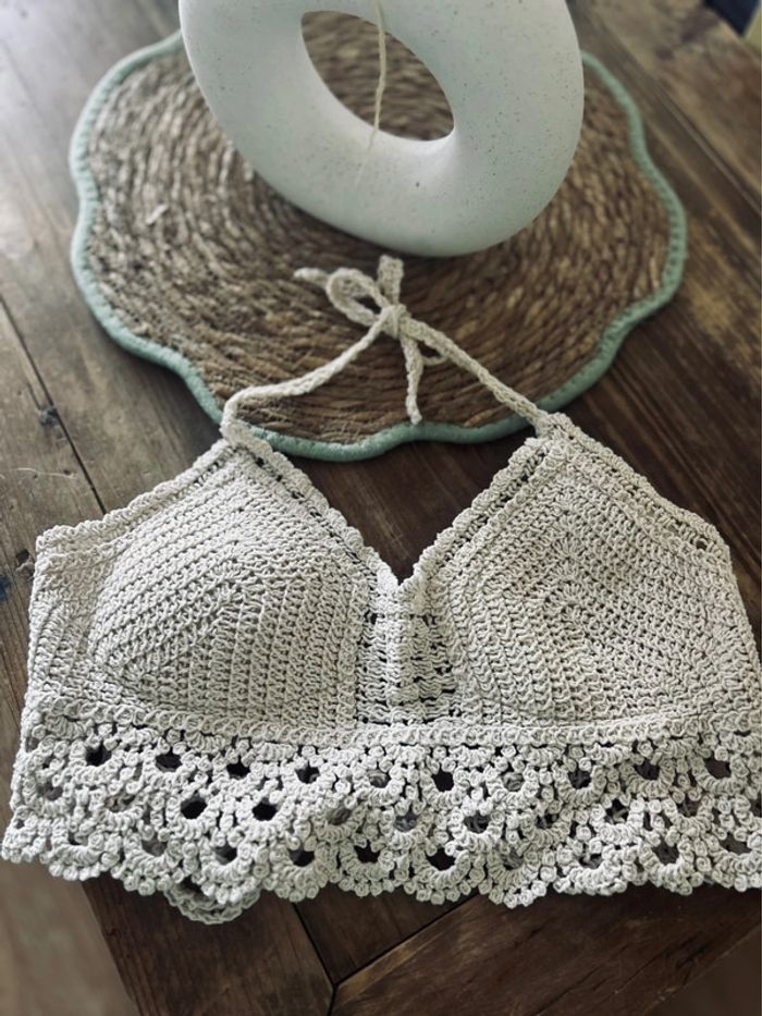 Jolie Haut maillot en crochet taille S/M neuf