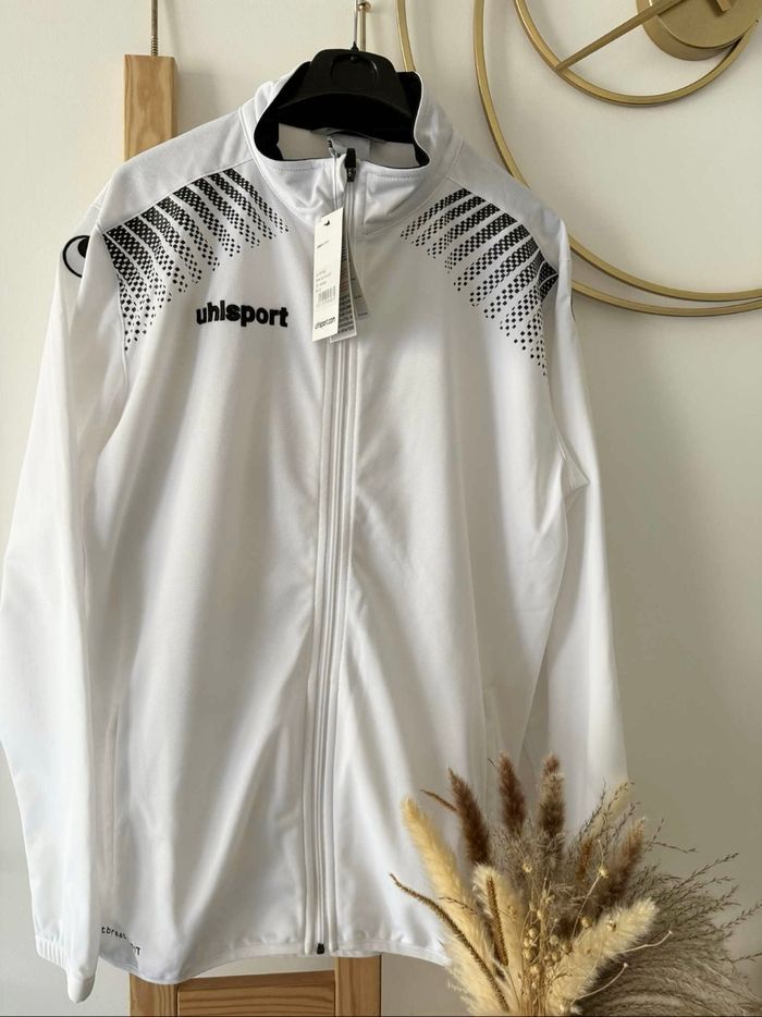 Veste de sport homme blanche et noir Uhlport taille XL